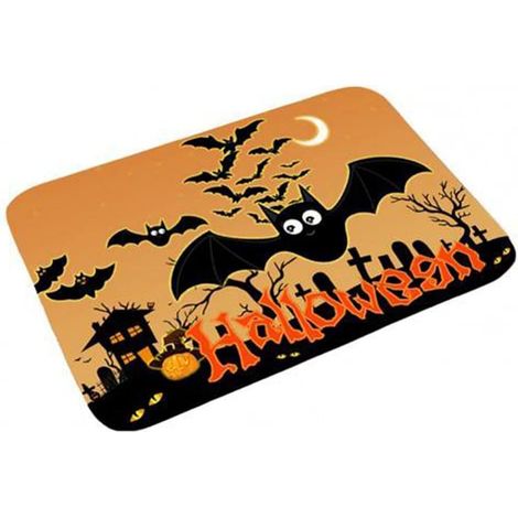 Couverture de paillasson de bienvenue halloween tapis décoratif paillasson tapis de bienvenue de salle de bain antidérapant