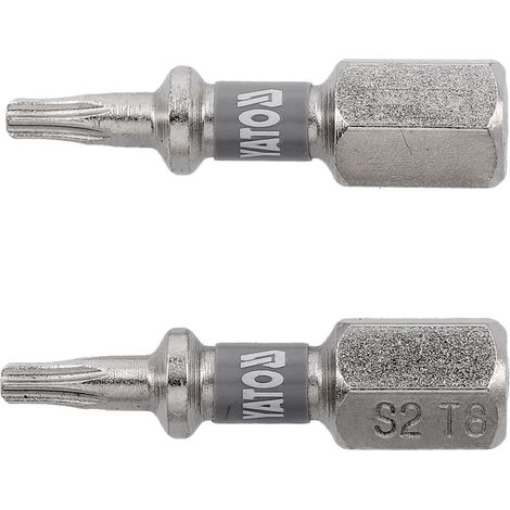 Embouts 1/4" x 25 mm T8, 2 pièces, ni