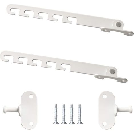 2pcs White Window Catch No Drill Metal Window Stopper Safety Child Window Latch PVC Window Hardware Casement with Screws, for Adjusting Window Opening (1/5)