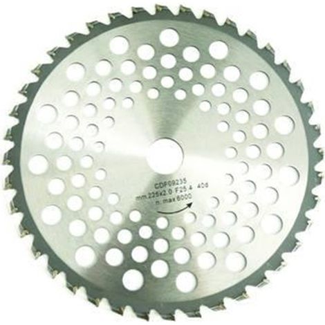 DISCO AL WIDIA PER DECESPUGLIATORE A 40 DENTI -- foro mm 25,4  spessore mm 2,0 (1/4)