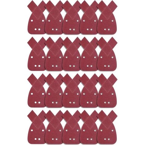 20 fogli abrasivi triangolari, fogli abrasivi Mouse grana 80, carta vetrata per dettagli, levigatrice palmare (1/4)