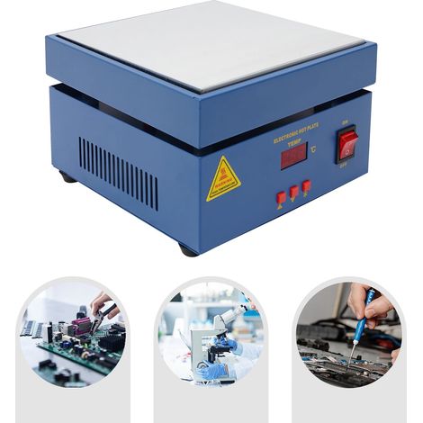 800W Digital Preheat Soldering Station 7.87x7.87in Hot Plate 122-752°F LCD For SMD reconstruction operations, PCB disassembly, and soldering operations
