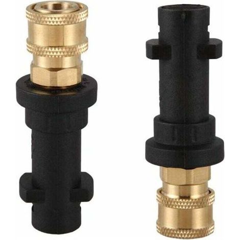 Lot de 2 adaptateurs pour pistolet de nettoyeur haute pression, compatibles avec les raccords rapides 1/4\ (1/5)