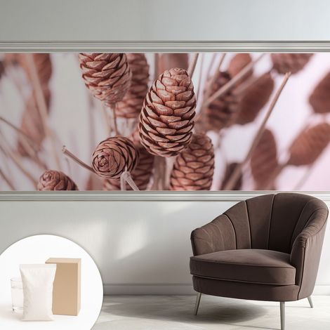 Papier peint intissé pour salon chambre à coucher peint imprimé Installation facile - Colle incluse gratuite Élégance naturelle 250x104 cm (1/5)
