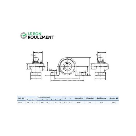Palier aluminium KP006