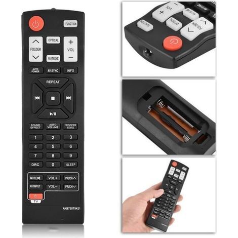 Télécommande Pour Barre De Son Lg, Remplacement De La Télécommande Pour Lg Akb73575421 Nb2420A Nb3520A Nb4530B (1/4)