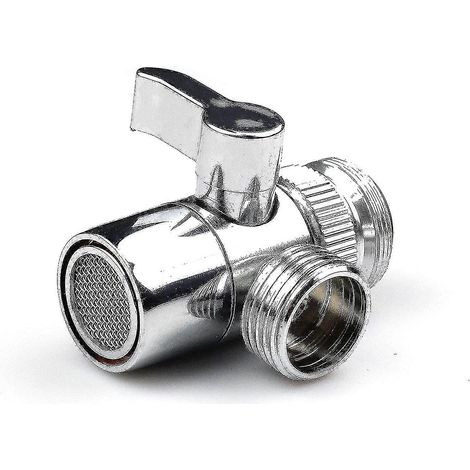 Robinet inverseur de douche 3 voies Auspicious en alliage - vanne universelle pour cuisine ou salle de bain (1/5)