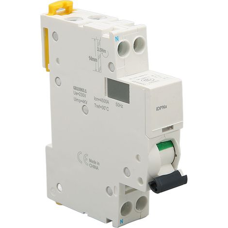 Disjoncteur miniature de sécurité avec protection contre les fuites de courant et accessoires électriques complets, 230 V CA, 25 A (1/5)