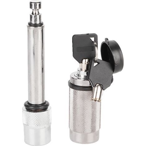Lockable coupling pin, easy to install, chrome-plated screw for caravans, trailers and passenger cars. (1/5)