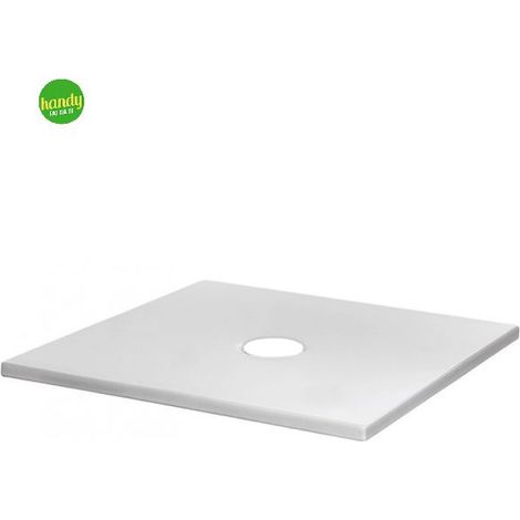 Piatto doccia Solodue rettangolare, 80x100 cm, h. 2 cm, ceramica bianca AZZURRA (1/3)