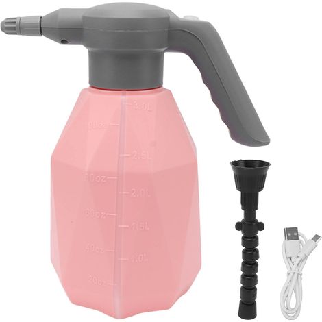 Vaporisateur électrique pour plantes d'intérieur et d'extérieur, 3 L, arrosoir automatique, batterie rechargeable, rose, avec buse rotative à 360° (1/5)