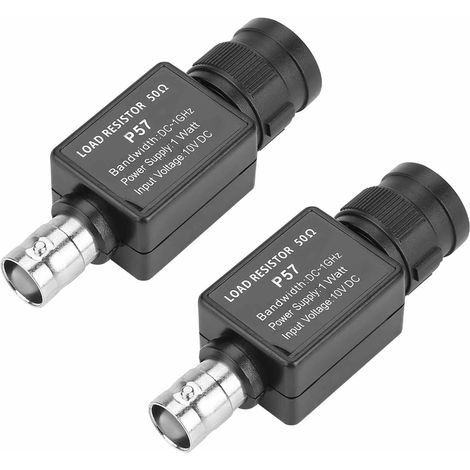 Adaptateur BNC 50ohm, connecteur noir mâle à femelle 50KY pour mesurer la résistance, 2 pièces (1/5)