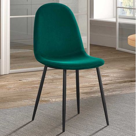 Chaise Valeska velours - vert (1/5)