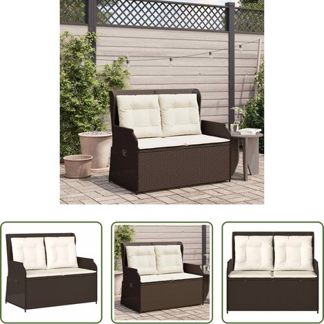 Poly-Rattan - Gartenbank Braun Poly-Rattan (1/5)