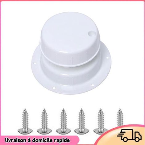Couvercle de ventilation de plomberie - DILWE - RV - Plastique premium - Installation facile - Blanc (1/4)