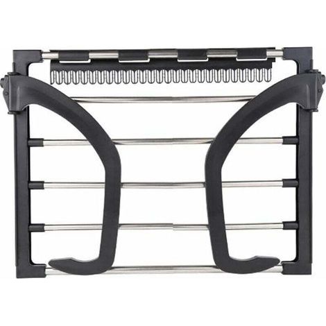 Séchoir à linge repliable mural en acier inoxydable pour radiateur, balcon Noir (1/5)