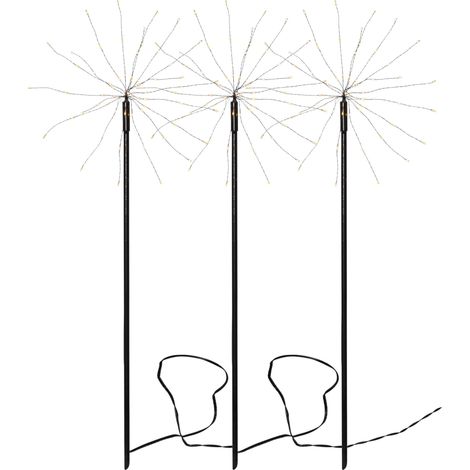 LED Leuchtstäbe ,Firework', Outdoor Feuerwerk, Netzbetrieb, warmweiß, H 65cm, Ø 27cm