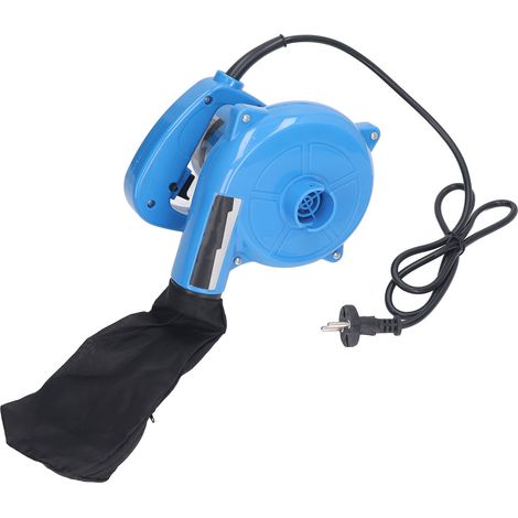 Souffleur électrique portatif 750 W 2 en 1 : souffleur de poussière, souffleur de feuilles et aspirateur pour voiture, pelouse, terrasse, chantier, jardin. Prise européenne 220-240 V.