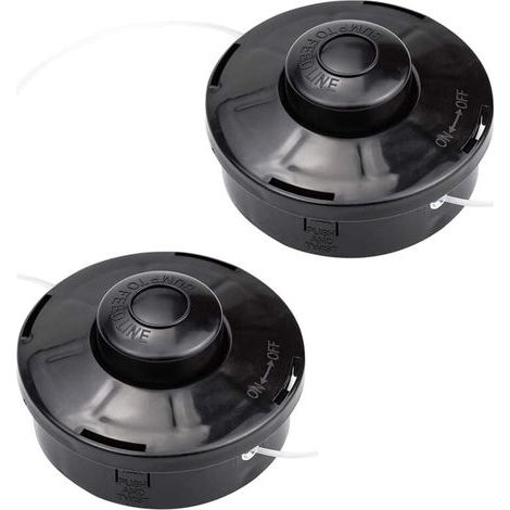 2 PCS Tonte Accessoires Fil Tête à Double Filetage Automatique Tête de Débroussailleuse Universelle Filetage M10 x 1,25, pour Coupe-herbe, Bobine de Fil de Rechange à Essence, Outil Multifonc (1/4)