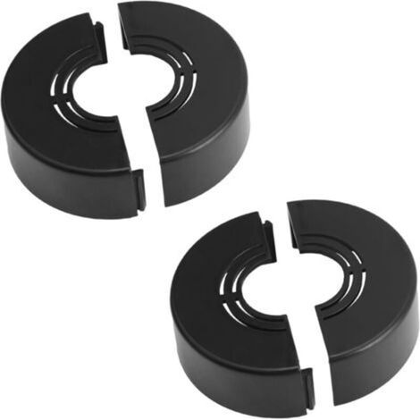 Couverture de Tuyau 2Pcs Couverture de Tuyau Rond en Plastique pour Salle de Bains Noir Tuyau Collier décoration décoration Ajustable Murale radiateur Escutcheon