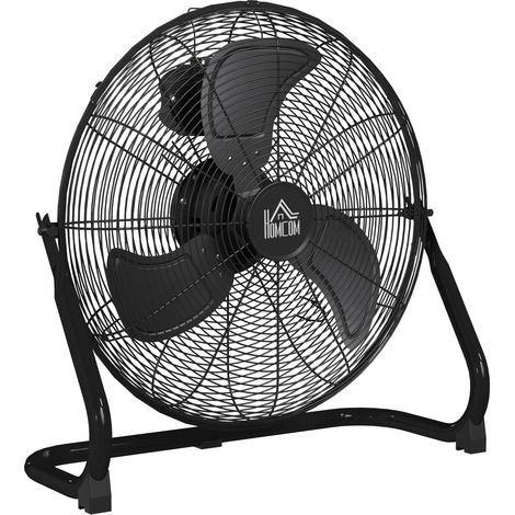 Tragbarer elektrischer Tischventilator mit 3 Geschwindigkeitsstufen und 120° verstellbarer Neigung, starker Luftstrom, schwarz