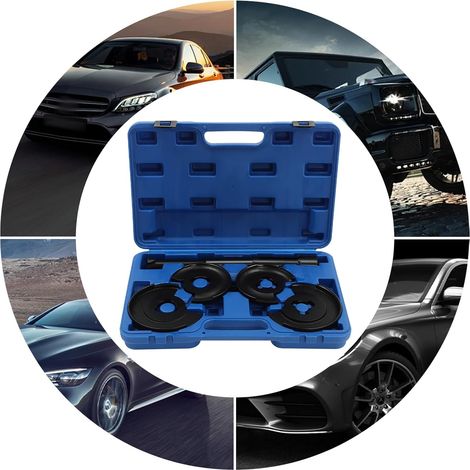 Ensemble de cinq pièces de compresseur de ressort d'évitement de choc de voiture, outil de réparation de compresseur de ressort hélicoïdal de suspension pour Mercedes - Benz W126, w140, W100, w200 et (1/5)