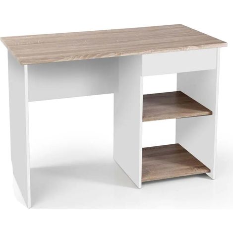Schreibtisch Atena 108 x 48 x 75 cm in Bicolor mit zwei offenen Fächern
