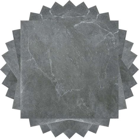 Piastrelle autoadesive in PVC per pavimenti - 3 scatole da 33, XU, piastrelle autoadesive in vinile - Marmo grigio - circa 3 m² - KZQ (1/4)