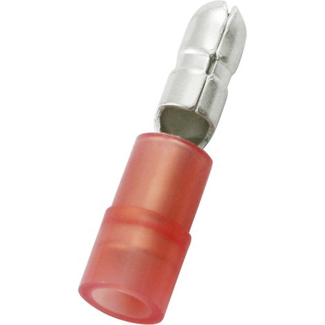 Cosse cylindrique à sertir RS PRO Isolé Mâle, Rouge 16AWG 1.5mm² 22AWG 0.5mm²