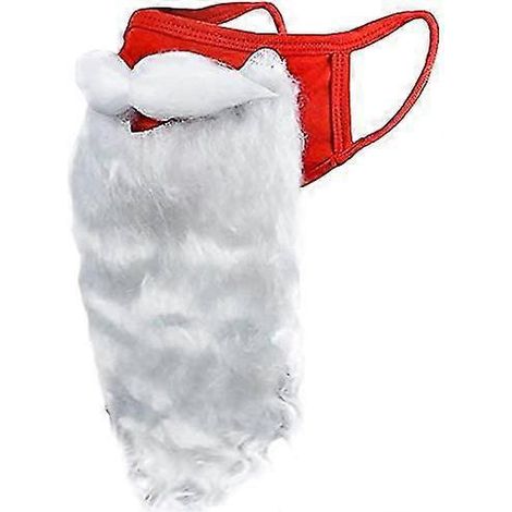Weihnachtsmann-Bart-Gesichtsmaske Kostüm