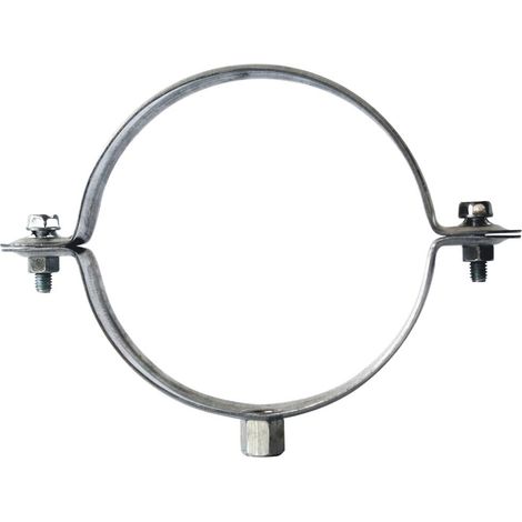 Fischer – Collier de gouttière galvanisé M7x150 Ø90 – Acier pré-galvanisé pour résistance à la corrosion – Vis double empreinte PZ – Système anti-desserrement