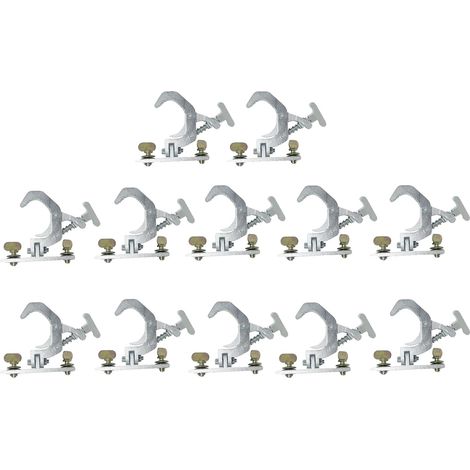 Gancio per luci da palcoscenico, struttura in alluminio, elevata capacità di carico, sei coppie (1/2)
