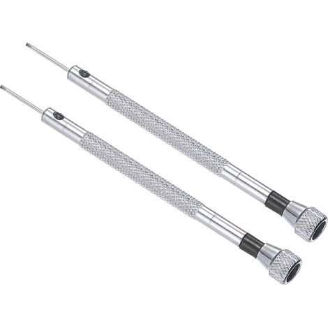 Lot de 2 Mini Tournevis Fendu Taille 1.0mm en Acier au Carbone Noir (1/5)