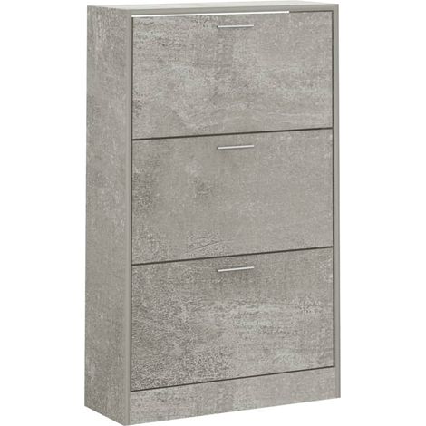 Scarpiera mobile contenitore per scarpe mobile per ingresso/corridoio/soggiorno 63 x 24 x 103 cm legno ingegnerizzato grigio 020021840
