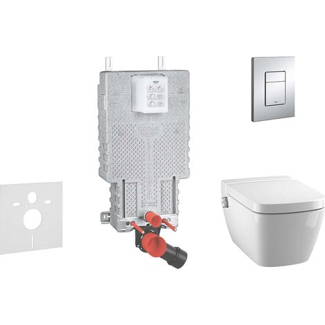 Grohe Uniset - Set Vorwandelement, Dusch-WC und Sitz Tece, Betätigungsplatte Skate Cosmo, Rimless, SoftClose, Chrom 38643SET-KT (1/5)