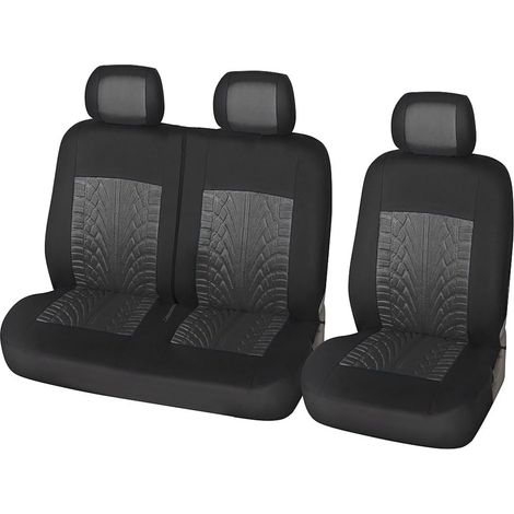 Housse De Siege Voiture Universelle, Housse De Siège De Camion 2+1, Housses Siège Voiture Simples Et Doubles, Auto Couvre Sieges Accessoires Interieur, pour avec Presque Toutes Voitures (1/5)