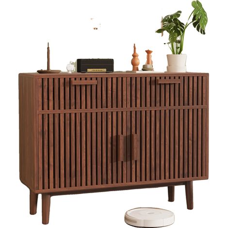 Buffet Cabinet, Design Élégant, Espace de Rangement Ample, Couleur de boisson de noyade (1/2)