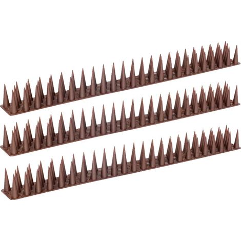 Punte dissuasive per uccelli, design flessibile, materiale atossico, marrone - 3 pezzi (1/2)