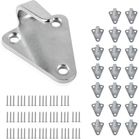 20 x Crochet Filet Remorque Attache avec 60 Vis, Accessoire Remorque Filet et Bache, Housses pour Remorque en Couche Galvanisée (1/5)