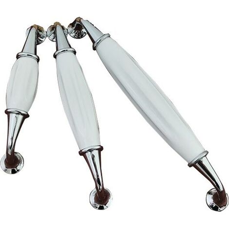 MINKUROW Set mit 4 Möbelknöpfen, Keramik-Türknauf, Porzellangriff, Möbelzubehör, Dekoration für Schubladentüren, Schrank, Schrank, Lochabstand 128 mm