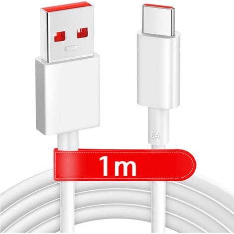 Cavo USB - USB-C Tipo C Alogy Forte Veloce 67W 6A PD Cavo da 1M per Xiaomi Bianco (1/4)