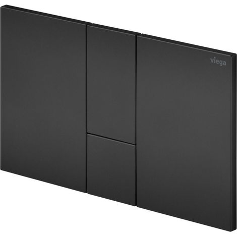 Plaque de commande WC VfS 24 8614.1 en plastique noir mat