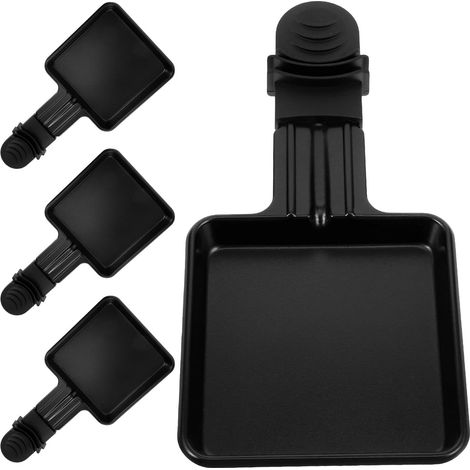 4 Mini Poêlons Raclette Carrés En Inox Poêles À Fromage Pour Faire Fondre Le Fromage Et Réchauffer Des Aliments Poêlons Raclette Avec Poignées Pour Cuisine Et Barbecue 7.09X3.43X0.39 in (1/5)
