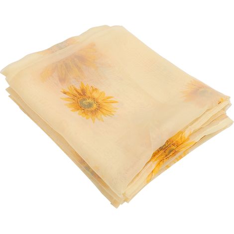 Transparenter Vorhang mit Sonnenblumenmuster, ideal für Balkonfenster, Schlafzimmer und Wohnzimmer (1/5)