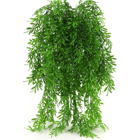 Fausse Plante Suspendue à Feuillage Vert Imitation Décorative pour Intérieur Extérieur Terrasse Véranda Événement (1/4)