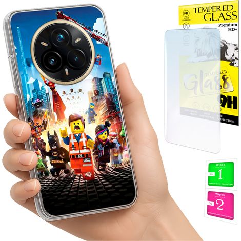 Custodia per Realme 14 Pro+ 5G / 14 Pro Plus 5G, cover posteriore + vetro 9H (1/5)