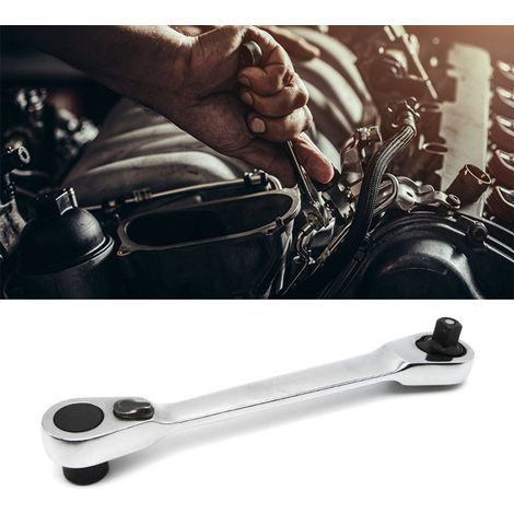 Clé à cliquet à douille combinée avec embouts de vissage 1/4 po, 72 dents, à dégagement rapide, double tête (1/5)