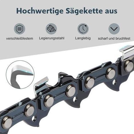 x 35 cm 3/8" LP 52-gliedrige 1,1 mm Kettensägenkette – 14-Zoll-Ersatzkette für Akku-Kettensägen, kompatibel mit Makita DUC353, Einhell GP-LC 36/35 Li, Bosch, Husqvarna und Oregon
