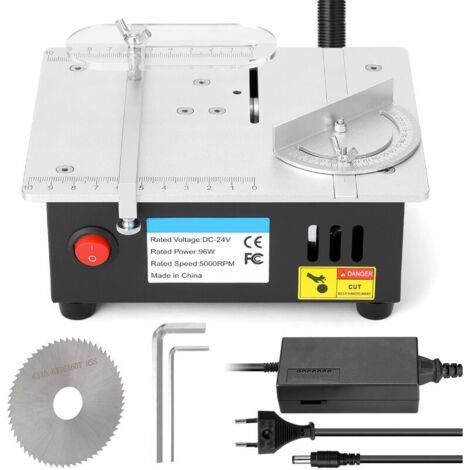 Mini multifunctional table saw – High speed steel blade diameter 63mm – Power 96W – Speed 5000 rpm – For precise cuts in wood and aluminum (1/5)