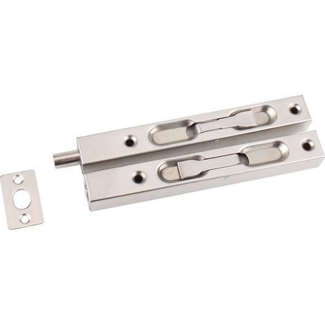 Lot de 2 verrous de porte coulissante en acier inoxydable, système de fermeture pour portes et fenêtres (1/3)